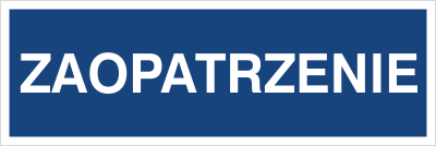Znak zaopatrzenie na płycie PCV (801-18)
