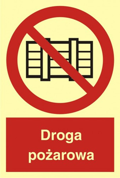 Znak droga pożarowa na Płycie Świecącej (BB001)