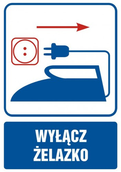 Znak Wyłącz żelazko (PA001)
