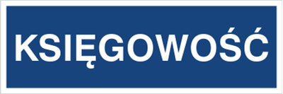 Znak księgowość na płycie PCV (801-02)