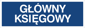 Znak główny księgowy na Folii Samoprzylepnej (801-29)
