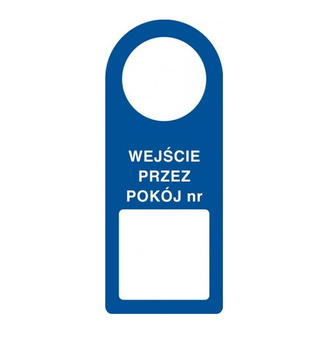 Zawieszka - Wejście przez pokój nr na płycie PCV (TC009)