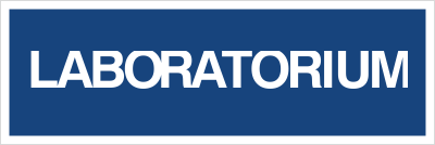 Znak laboratorium na płycie PCV (801-17)