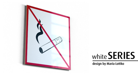Znak Zakaz palenia whiteSERIES
