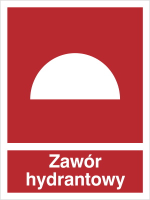 Znak zawór hydrantowy na Folii Samoprzylepnej (229-02)