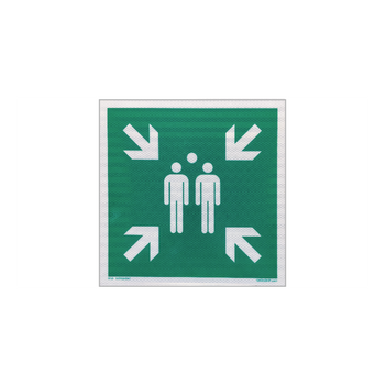 Znak MIEJSCE ZBIÓRKI EWAKUACJI kompozyt