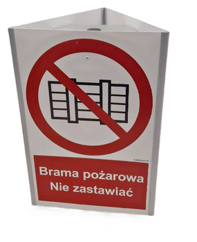 Znak przestrzenny 3D Brama pożarowa