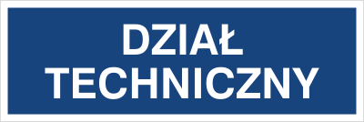 Znak dział techniczny na Folii Samoprzylepnej (801-76)