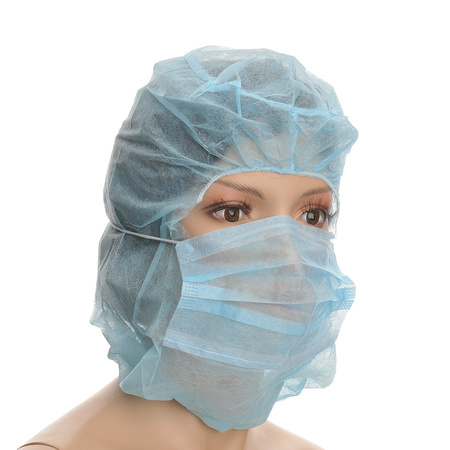 Kaptur Astrocap z maską jednorazowy włóknina pp 100szt