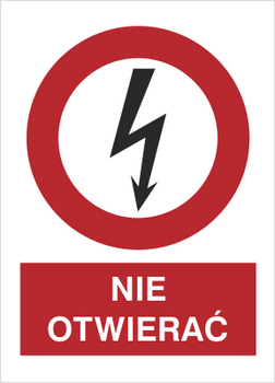 Znak Nie otwierać na Folii Samoprzylepnej (630-14)