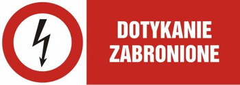 Znak dotykanie zabronione na Folii Samoprzylepnej (HD008)