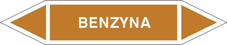 Tabliczka na rurociągi Benzyna znak na Folii Samoprzylepnej (R-OCP03)
