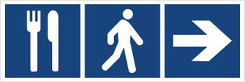 Znak restauracja (kierunek w prawo) (865-10)