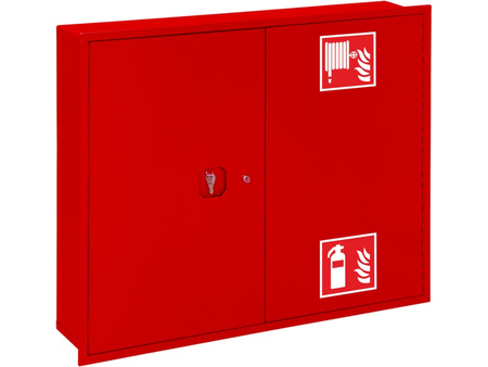 Hydrant wewnętrzny wnękowy smukły DN25 z miejscem na gaśnicę obok - BOXMET