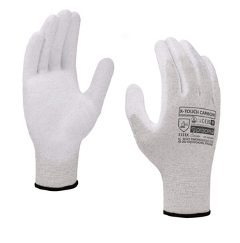 Rękawice ochronne powlekane poliuretanem X-TOUCH CARBON ESD Antyelektrostatyczne