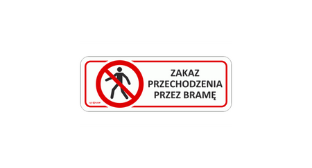 Zakaz przechodzenia przez (znak podłogowy) (P004H-F)