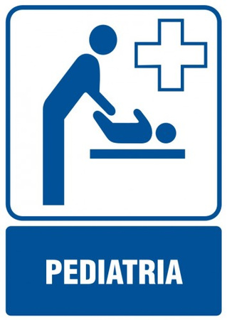 Znak Pediatria na płycie PCV (RF008)