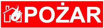 Naklejka POŻAR na Folii Samoprzylepnej