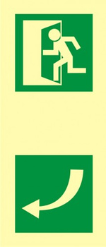 Znak ewakuacyjny - Kierunek otwarcia drzwi (AC214)