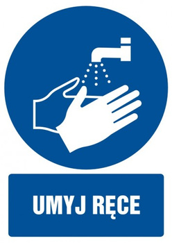 Znak umyj ręce na Folii Samoprzylepnej (GL012)