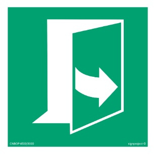 Znak ciągnąć, aby otworzyć drzwi (prawe) (AE057) Signproject