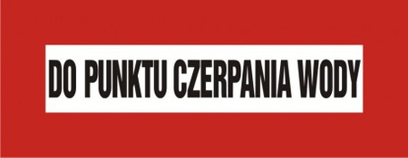 Znak do punktu czerpania wody na płycie PCV (BC114)