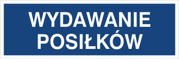 Znak wydawanie posiłków na Folii Samoprzylepnej (801-218)