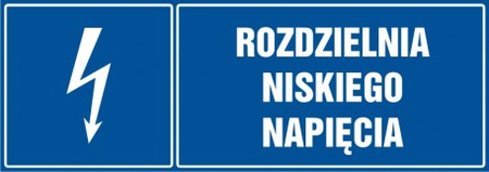 Znak Rozdzielnia niskiego napięcia na Folii Samoprzylepnej (HH033)
