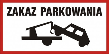 Znak Zakaz parkowania na płycie PCV (SA038)