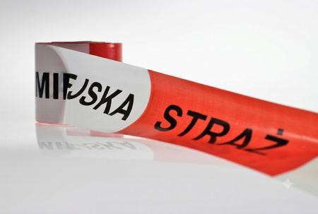 Taśma ostrzegawcza STRAŻ MIEJSKA 80mm/100m