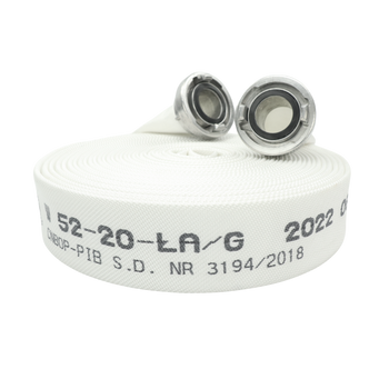 Wąż pożarniczy tłoczny z wkładką gumową (do drabin strażackich) 75/40 ŁA/G - BEZALIN GUM