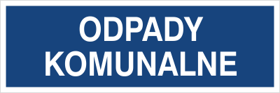 Znak odpady komunalne na Folii Samoprzylepnej (801-102)