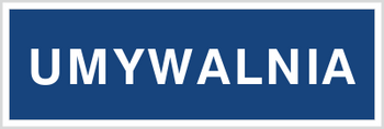 Znak umywalnia na Folii Samoprzylepnej (801-09)