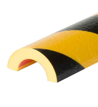 Elastyczny odbojnik ochronny do rur, 1m, typ R30, żółto-czarny