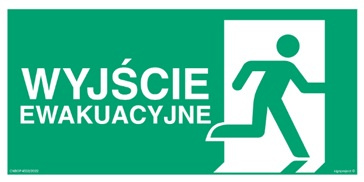 Znak kierunek do wyjścia ewakuacyjnego - w prawo (AC129) Signproject
