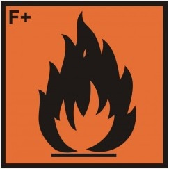 Znak substancja skrajnie łatwopalna (F+) (LA-013)