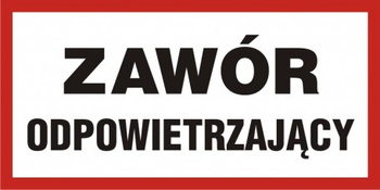 Znak Zawór odpowietrzający (PB111)