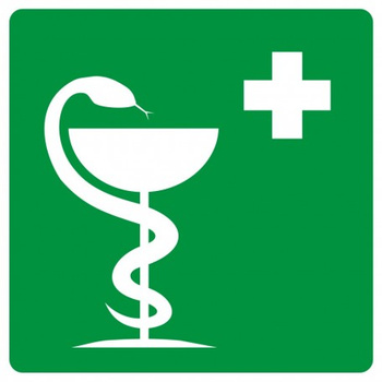 Znak Apteczka pierwszej pomocy na Folii Samoprzylepnej (GH002)