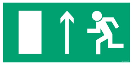 Znak kierunek do wyjścia drogi ewakuacyjnej w górę (AC012) Signproject