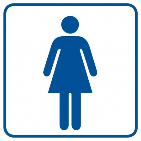 Znak Toaleta damska na płycie PCV (RA015)
