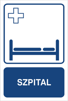 Znak szpital na płycie PCV (823-132)