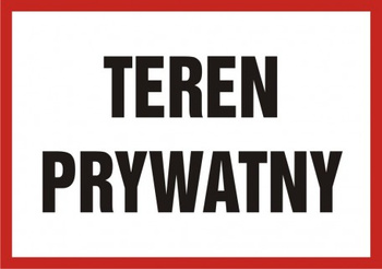 Znak Teren prywatny (PB092)