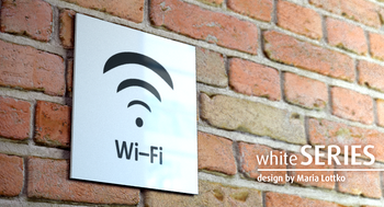 Znak WiFi hotspot whiteSERIES
