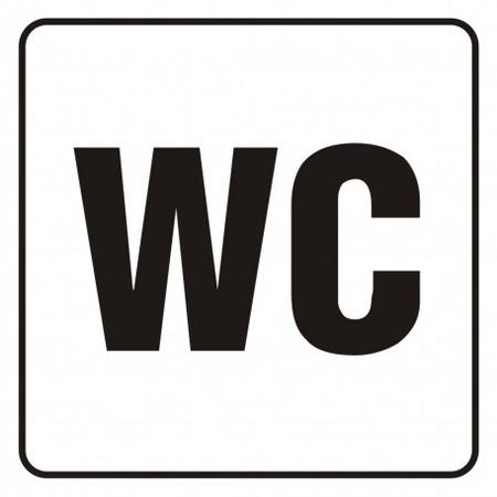 Znak WC na płycie PCV (SD007)