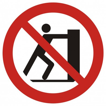 Znak Zakaz pchania na płycie PCV (GAP017)