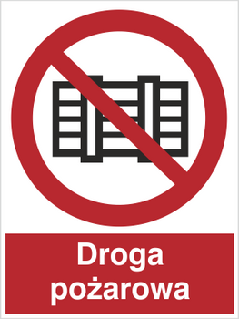 Znak droga pożarowa na Folii Samoprzylepnej (211)