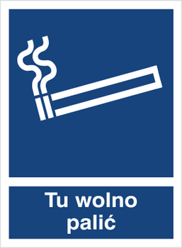 Znak tu wolno palić na płycie PCV (831)