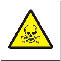 Znak ostrzeżenie przed substancjami toksycznymi na Folii Samoprzylepnej (302)