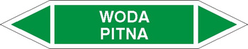 Tabliczka na rurociągi Woda pitna znak na płycie PCV (800-17)