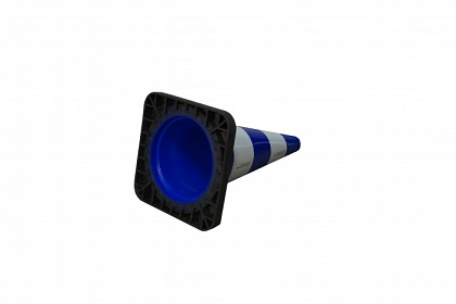 Pachołek drogowy niebieski, elastyczny, odblaskowy PVC 50 cm